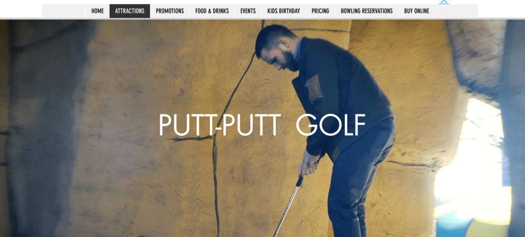 
Homepage of Alley Cats Putt Putt Centre / Link: alleycatsbowl.com/putt-putt-golf