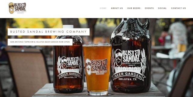 Homepage of Busted Sandal Brewing Company / www.bustedsandalbrewing.com
Link: https://www.bustedsandalbrewing.com/