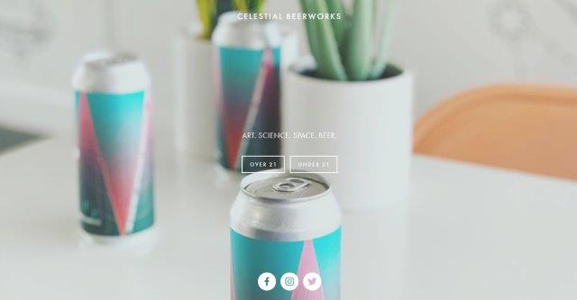 Homepage of Celestial Beerworks / celestialbeerworks.com
Link: https://www.celestialbeerworks.com/