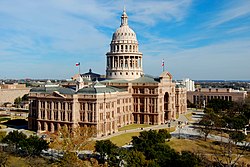 Frontage photo of the Texas State Capitol Building / Wikipedia / LoneStarMike

Link: https://en.wikipedia.org/wiki/Texas_State_Capitol#/media/File:TexasStateCapitol-2010-01.JPG