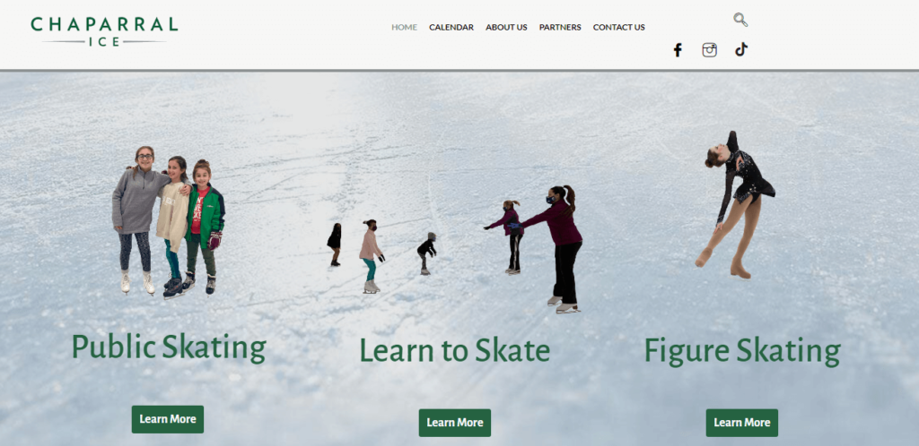 Homepage of Chaparral Ice / Link:www.chaparralice.com