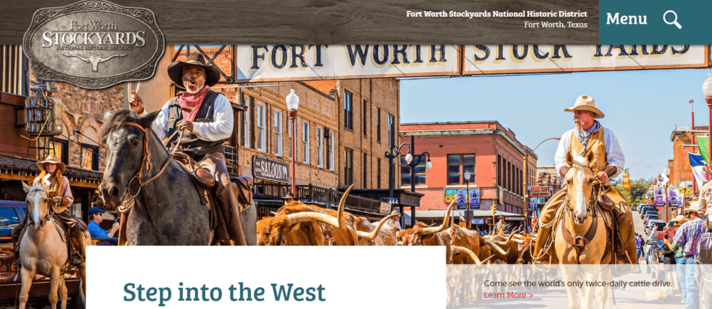 Homepage of Fort Worth Stockyards
URL: https://www.fortworthstockyards.org/