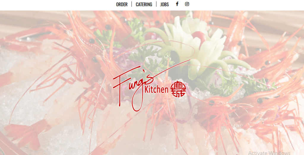 Homepage of Fung's Kitchen website/ fungskitchen.com