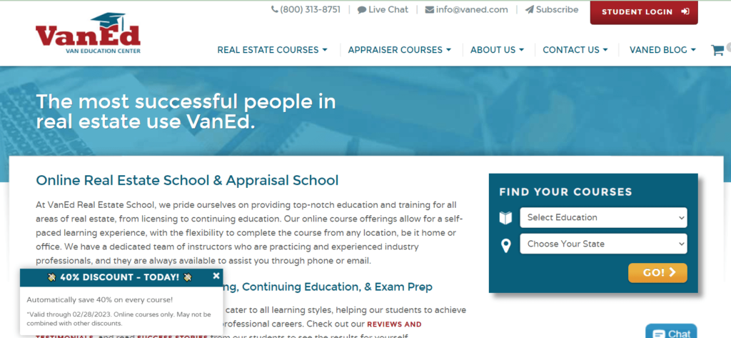 Homepage of VanEd /
Link: https://www.vaned.com/
