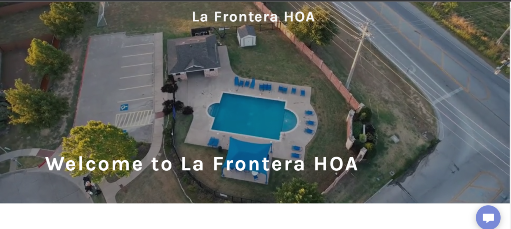 Homepage of La Frontera HOA Community Swimming Pool /
Link: https://lafronterahoa.com/