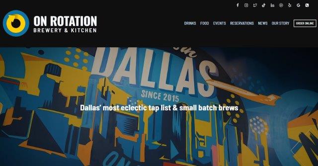 Homepage of On Rotation Brewery & Kitchen / on-rotation.com
Link: https://on-rotation.com/