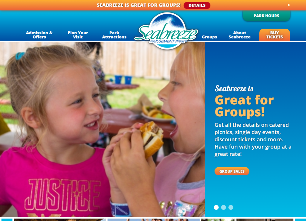 Homepage of Sea Breeze Park / seabreeze.com