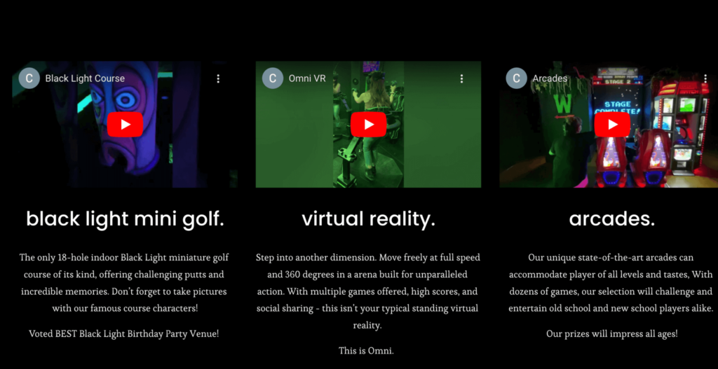Homepage of Shankz golf & VR / shankzgolf.com/