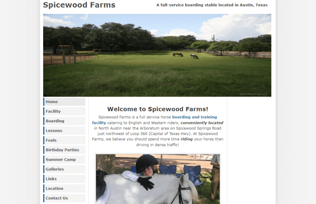 Homepage of Spicewood Farms
URL: http://www.spicewoodfarms.com/