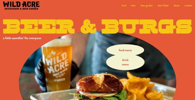 Homepage of Wild Acre Brewing Company / wildacrebrewing.com
Link: https://www.wildacrebrewing.com/
