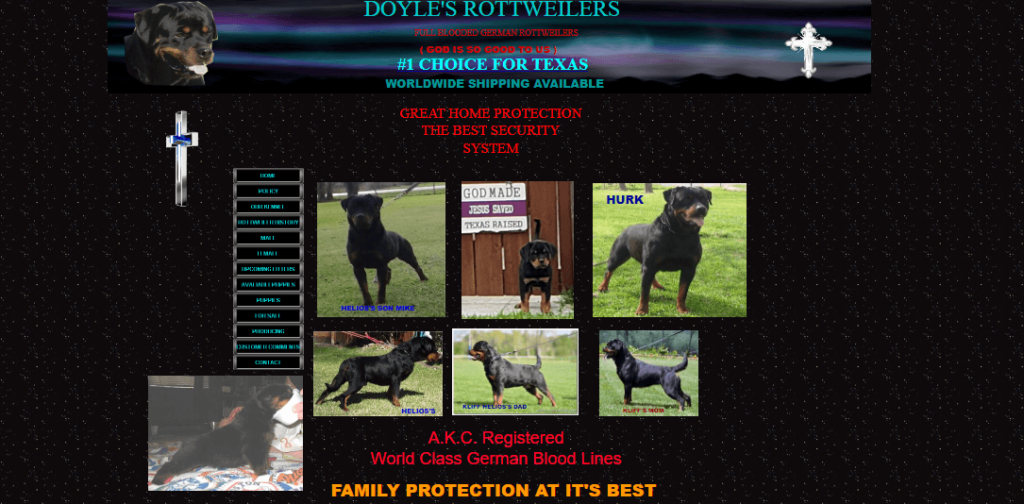 Homepage of Doyle Rottweilers / doylesrottweilers.net