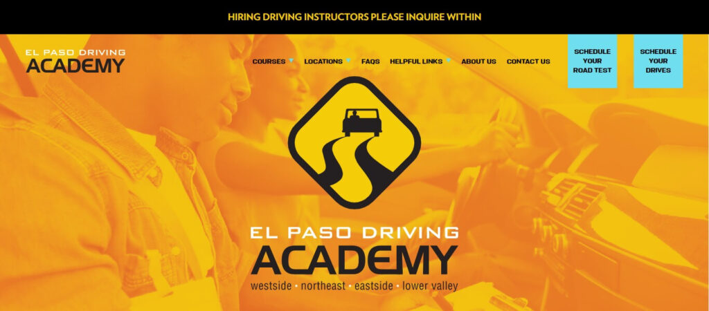 Homepage of El Paso Driving Academy / elpasodriving.com