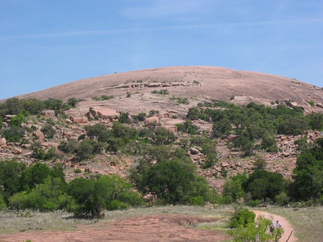 The view of Enchanted Rock State Natural Area / Wikipedia / Claygate
link:
https://en.wikipedia.org/wiki/Enchanted_Rock#/media/File:Enchanted_rock_2006.jpg