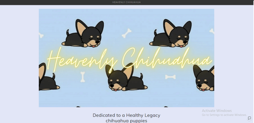 Homepage of Heavenly Chihuahua/ heavenlychihuahua.com