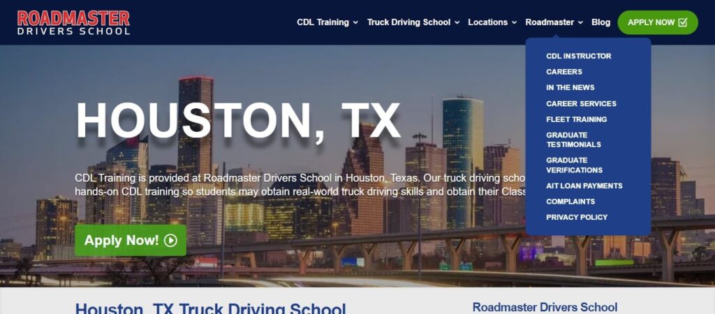 Homepage of Roadmasters Drivers School / roadmastersdrivingacademy.com