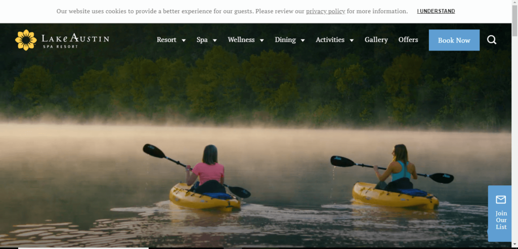 Homepage of Lake Austin Spa Resort 
Link:
https://www.lakeaustin.com/?utm_source=google-gbp&utm_medium=organic&utm_campaign=gbp