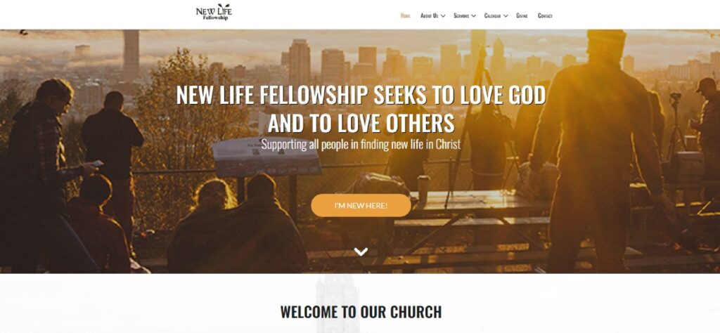 Homepage of New Life Fellowship Church website
Link: https://www.newlife-fc.org/