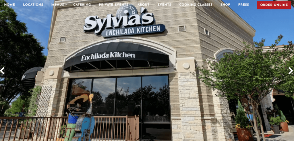 Homepage of Sylvia's Enchilada Kitchen / sylviasenchiladas.com
