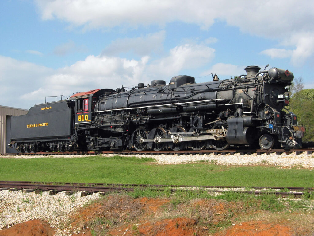 A Texas and Pacific Locomotive / Wikipedia / Renelibrary 

Link: https://en.wikipedia.org/wiki/Texas_and_Pacific_610#/media/File:Texas_and_Pacific_Locomotive.jpg