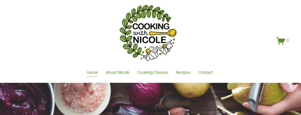 Homepage of The Culinary Cottage / cookingwithnicole.net 