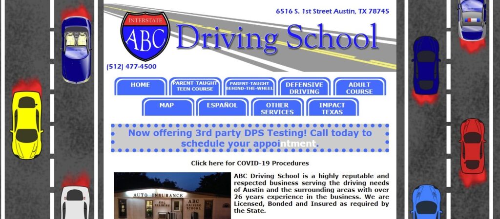 Homepage of ABC Driving School / abetterchoiceabc.com