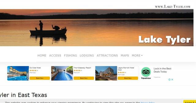 Homepage of Lake Tyler / Link: https://www.lake-tyler.com