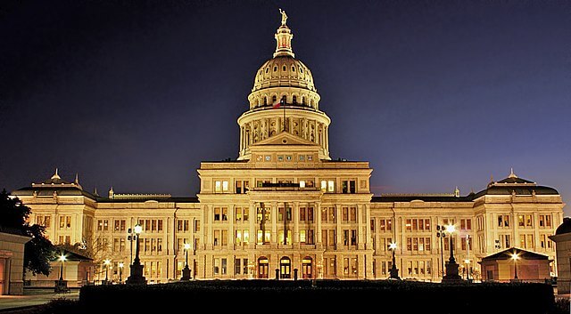 A View of Texas State Capitol North Side by Night / Wikimedia Commons / Kumah Appaiah 

Link: https://commons.wikimedia.org/wiki/File:Texas_State_Capitol_Night.jpg