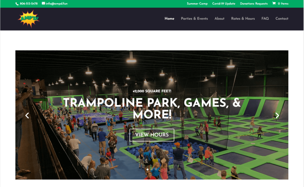 Homepage of AMP'D! Adventure park 
Link:
 https://www.ampd.fun/