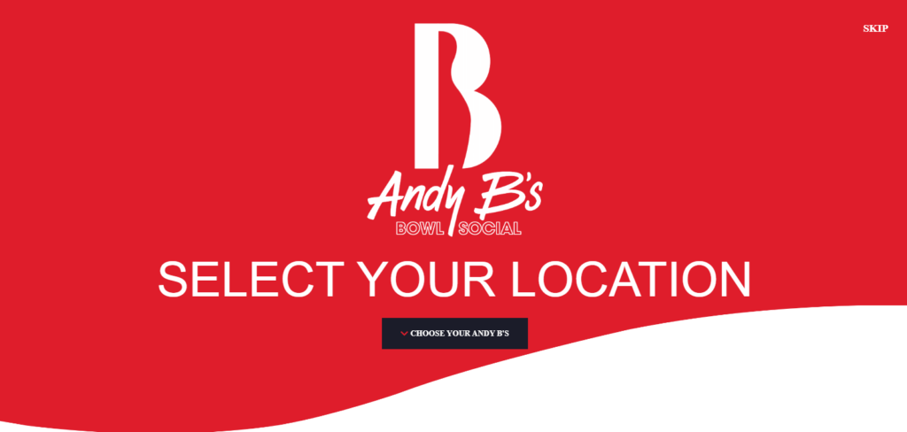 Homepage of Andy B's - Denton, TX Link: https://www.bowlandybs.com/