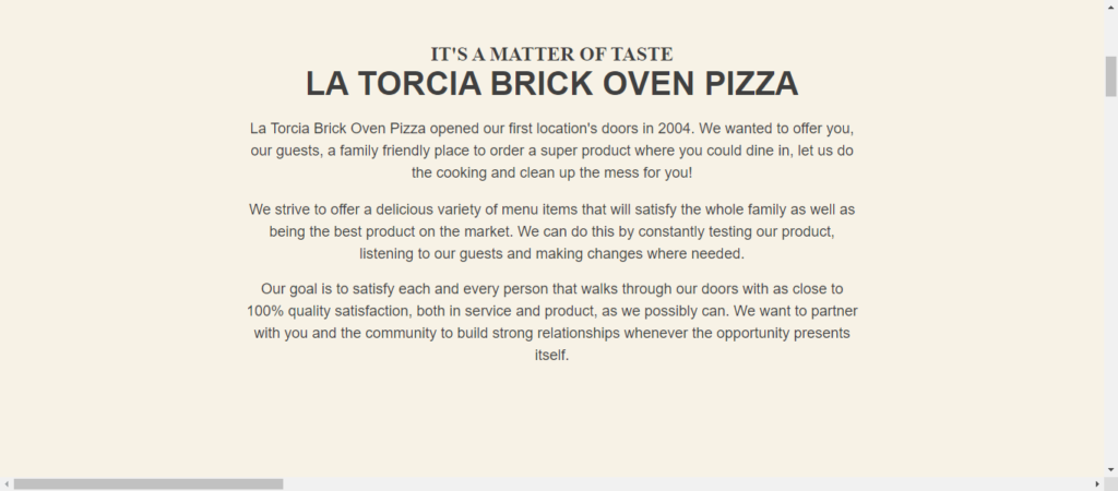 La Torcia's Brick and Oven Pizza Company / brickovenpizzacompany.com.