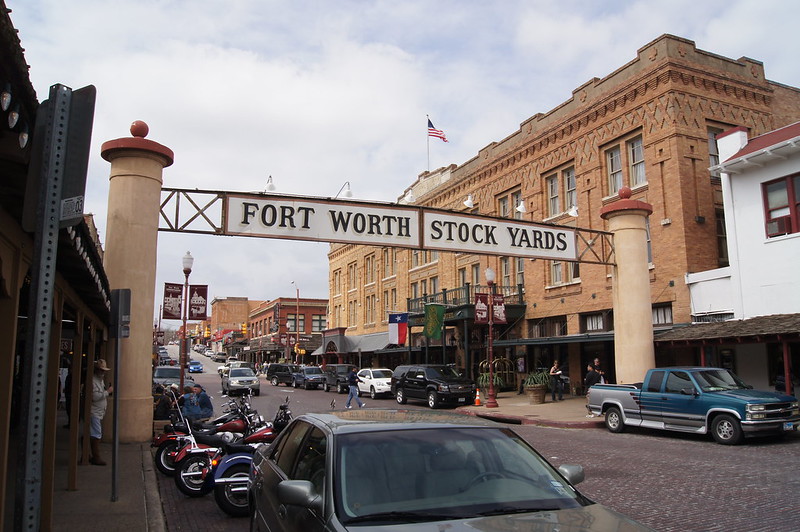 Entrance of Fort Worth Stockyards National Historic District / Flickr / D. Davis
Link: https://www.flickr.com/photos/dydavis/8238740803/in/photolist-dy2GBe-AqR4Yp-keGKmV-kLpWex-bppkX3-bCjgk8-bppkM9-keHqqz-keGJ8n-kLpX9t-2nRd1av-2nRar1e-kLpbTr-2nResSj-2nRd1bx-2nRaqVE-kLnUXv-kLnVuH-kLoEd6-kLoFDT-kLoDJa