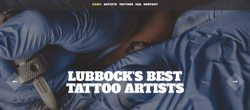 Homepage of Black Door Tattoo Studio /
Link: blackdoorstudiolbk.com