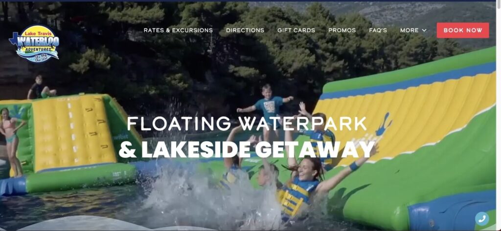 Homepage of Lake Travis Waterloo Adventures / waterlooadventures.com