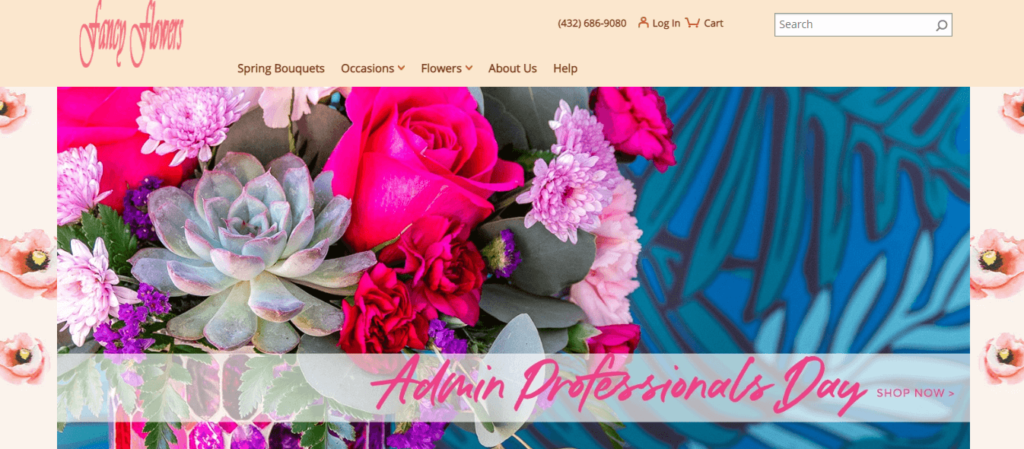 Homepage of Fancy Flowers By Michelle /
Link: fancyflowers.net