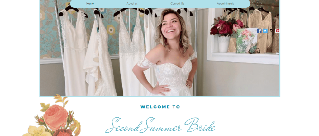 Homepage of Second Summer Bride / Link: secondsummerbride.com