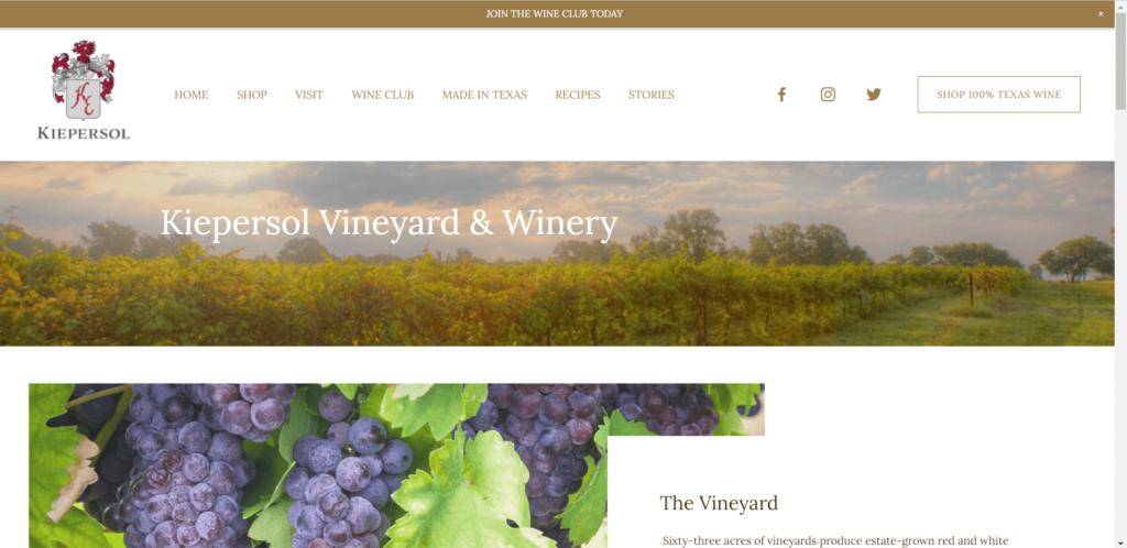 Homepage of Kiepersol Vineyard
www.kiepersol.com/winery