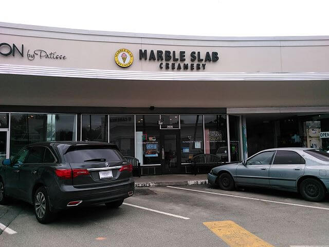 Exterior view of Marble Slab Creamery / Wikimedia Commons / WhisperToMe
Link https://commons.wikimedia.org/wiki/File:MarbleSlabatROSC.jpg
