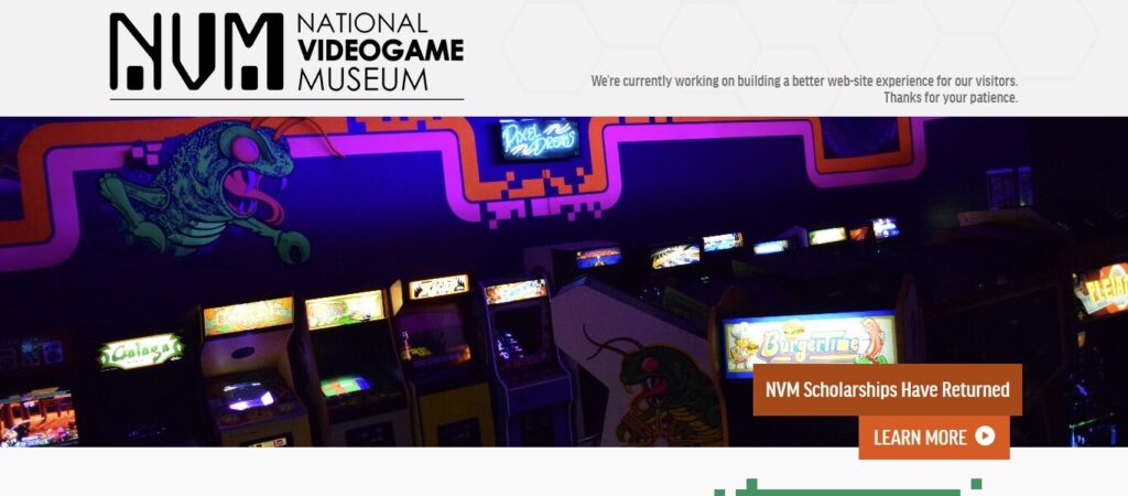 Homepage of the National Videogame Museum / nvmusa.org
