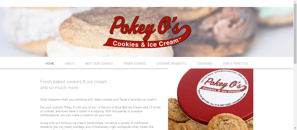 Homepage of Pokey O's / pokeyos.com.