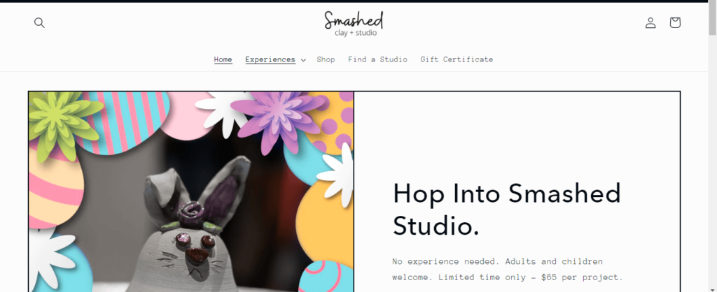 Homepage of Smashed Clay Studio / smashedstudio.com