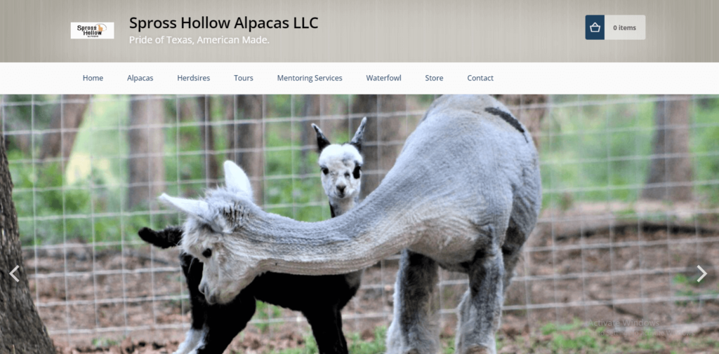 Homepage of Spross Hollow Alpacas Llc Link:
https://www.sprosshollowalpacas.com/