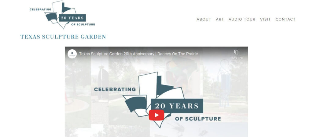Homepage of Texas Sculpture Garden and Hall Park / texassculpturegarden.org