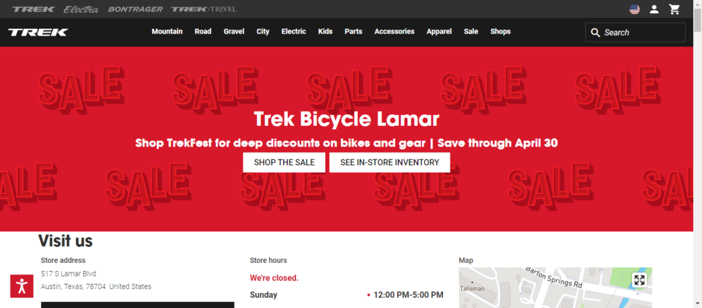 Homepage of Trek Bicycle Lamar / trekbikes.com/us/en_US/retail/lamar.