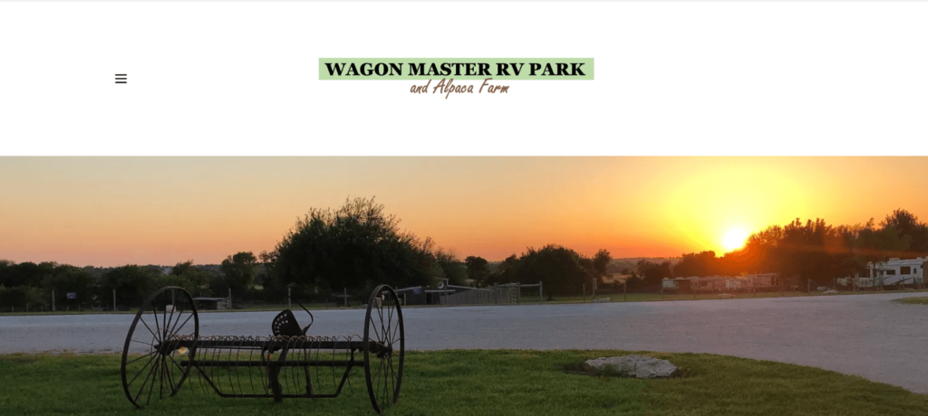 Homepage of Wagon Master Alpacas 
Link:
https://wagonmasterrv.com/