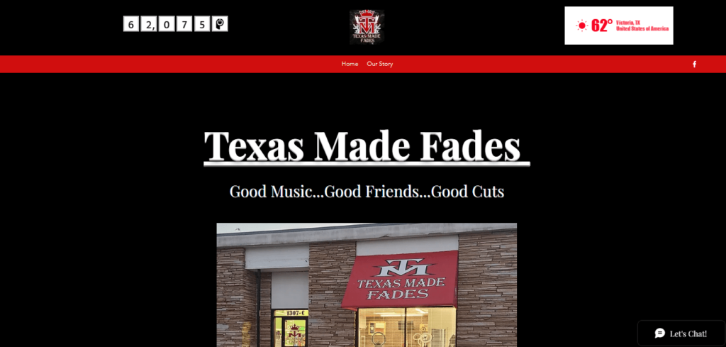 Homepage of Texas Made Fades /
Link: texasmadefades.com
