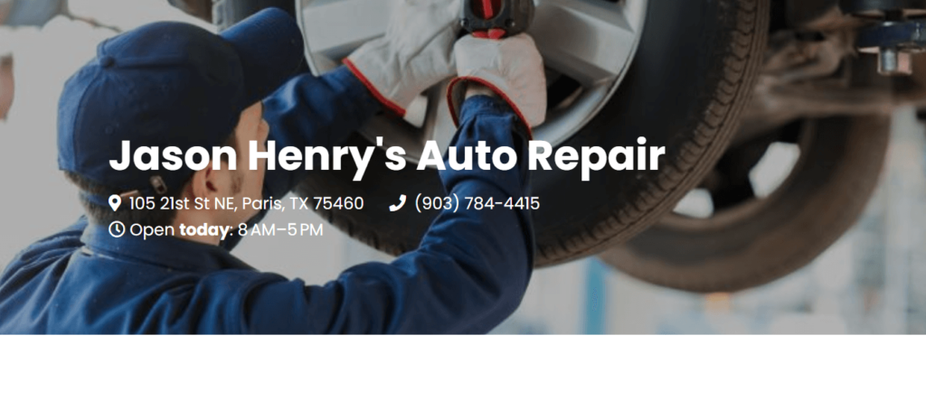 Homepage of Jason Henry's Auto Repair /
Link:  jason-repair.edan.io