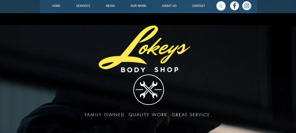 Homepage of Lokey's Body Shop /
Link: lokeysbodyshop.com