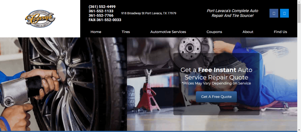 Homepage of Cary's Tire and Automotive Services / carystireandautomotive.com.