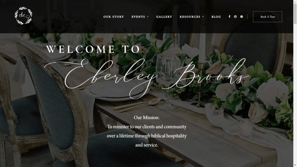 Homepage of Eberley Brooks' website / eberleybrooks.com