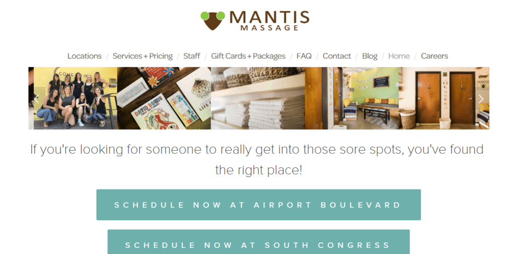 Home Page Of Mantis Massage / mantismassage.com
Link: https://www.mantismassage.com/